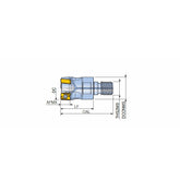 TE90AN-M-11  90° Modular end mills with T-FLEXTEC adaptation & four helical cutting edges of double-sided inserts AN 11 - Big-tools Industrial Supply Tools for Metal Cutting